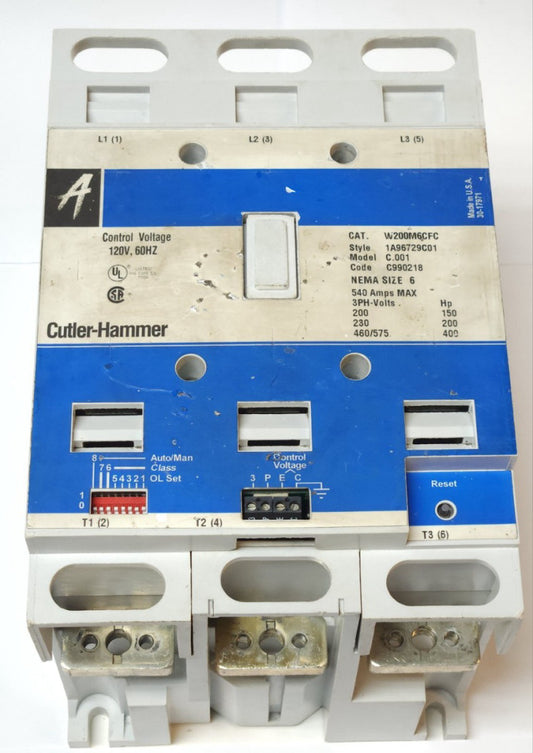 EATON CUTLER HAMMER W200M6CFC Size 6 W200 Advantage Starter