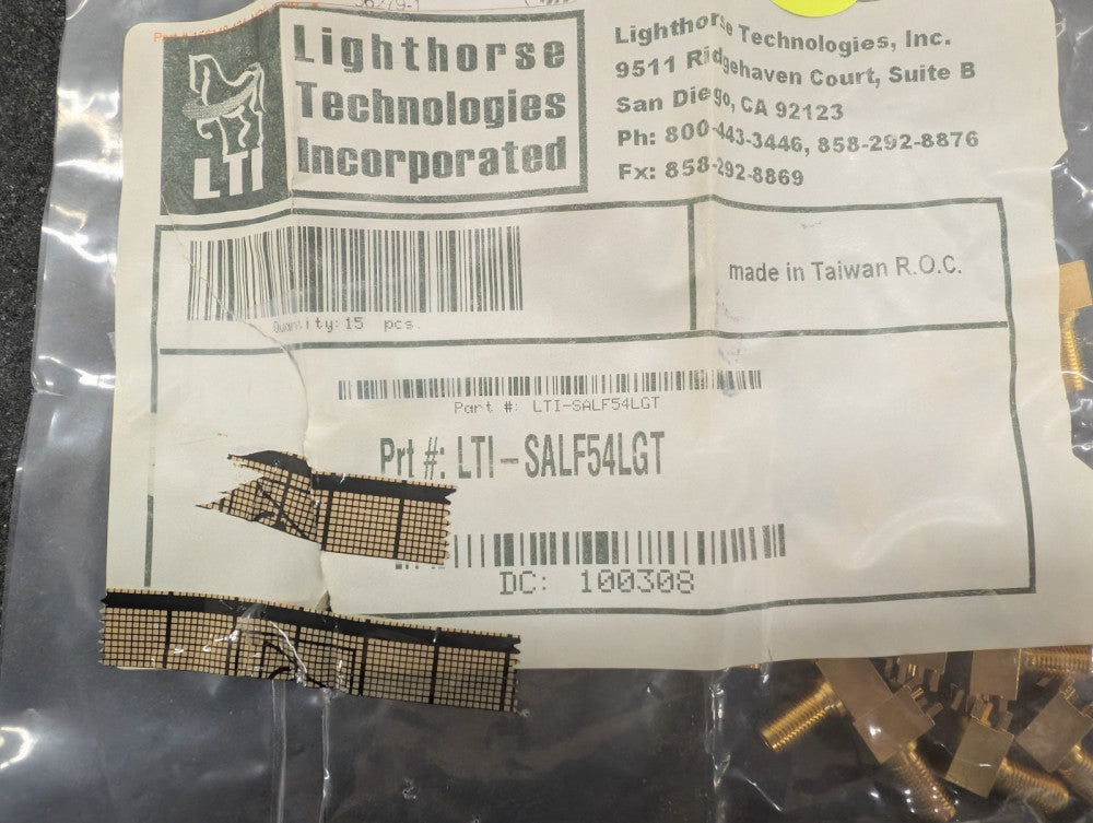 New, Lighthorse Tech, SALF54LGT, SMA JACK R/A PCB 50 OHM -  Lot of 2pcs
