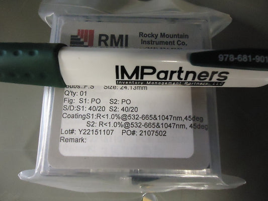 Rocky Mountain Inst. 282.1269.01 TLV Corrector Plate. Brand New!
