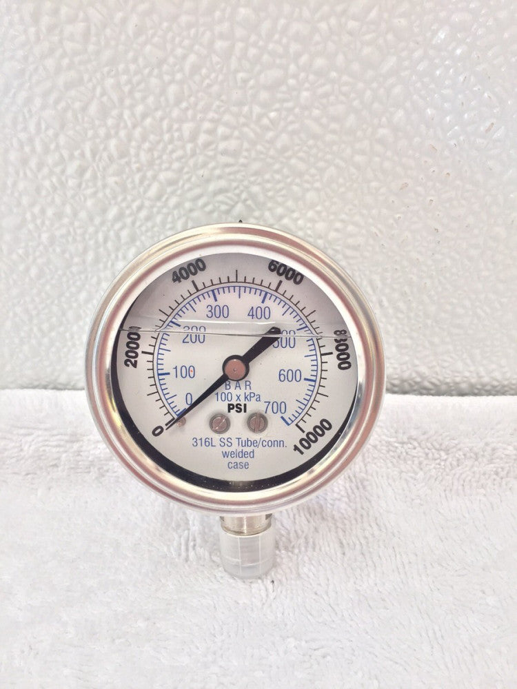 PIC Gauge 301DFW-254U Silicone Filled Pressure Gauge