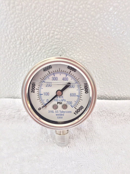 PIC Gauge 301DFW-254U Silicone Filled Pressure Gauge