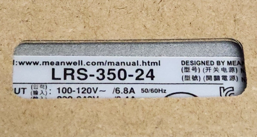 ME MEAN WELL LRS 350 24 Switching Power Supply Input 100-240 VAC Output 24 VDC