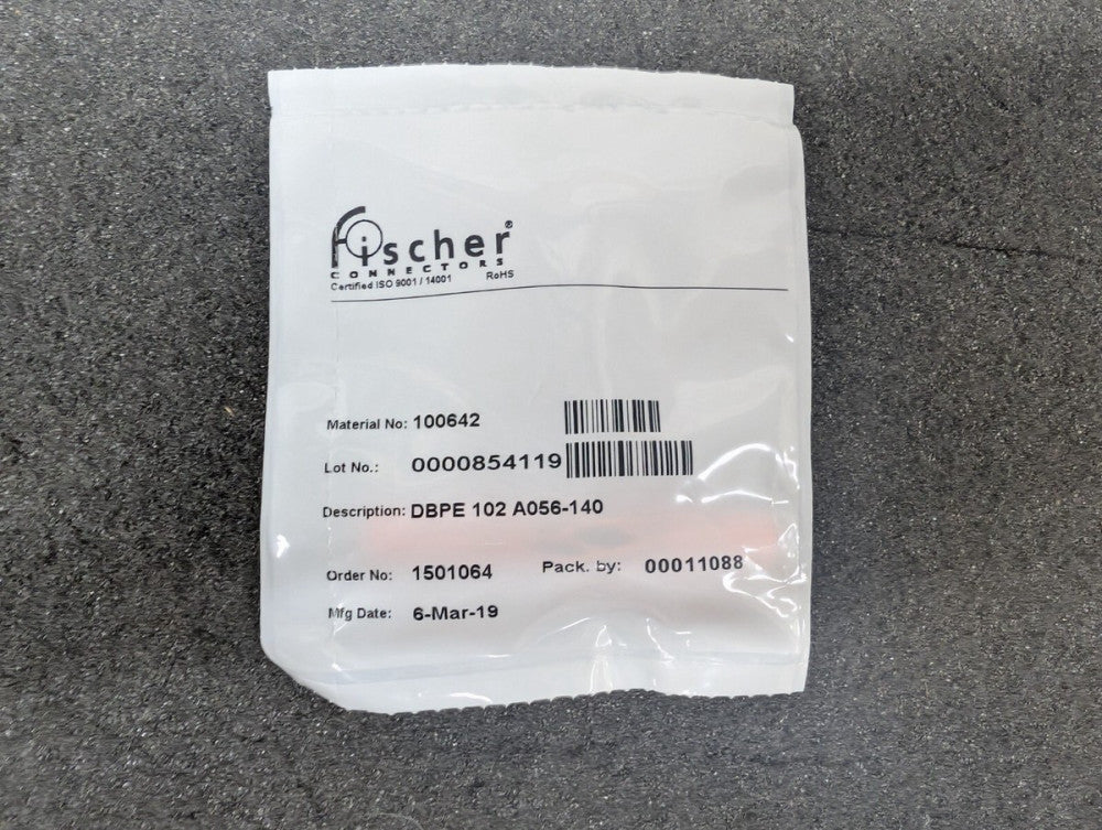 New, Fischer Connectors, DBPE 102 A056-140, PANEL MOUNTED REAR RECEPTACLE