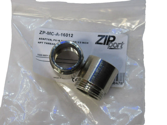 (NEW - Lot 2) ZIP PORT ZP-MC-A-16012 Male Thread to 1/2" Female Adapter Fitting