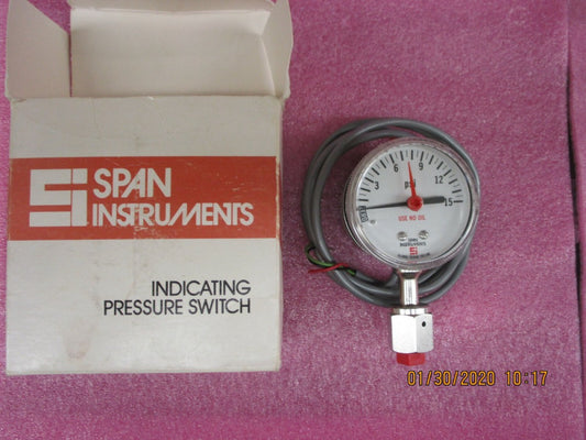 Span Instruments - IPS122-TYPE 1 - SPAN INSTRUMENTS IPS122-0-15PSI-NPT-1-A / IPS