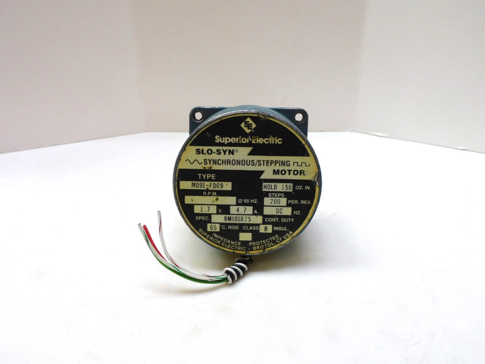 SUPERIOR ELECTRIC M091-FD09 SLO-SYN SYNCHRONOUS STEPPING MOTOR 1.7V 4.7A