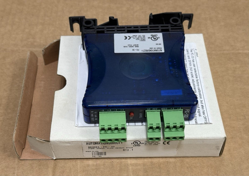 Automation Direct FC-33 Signal Conditioner 24VDC CLS2 In/Out V/mA - New