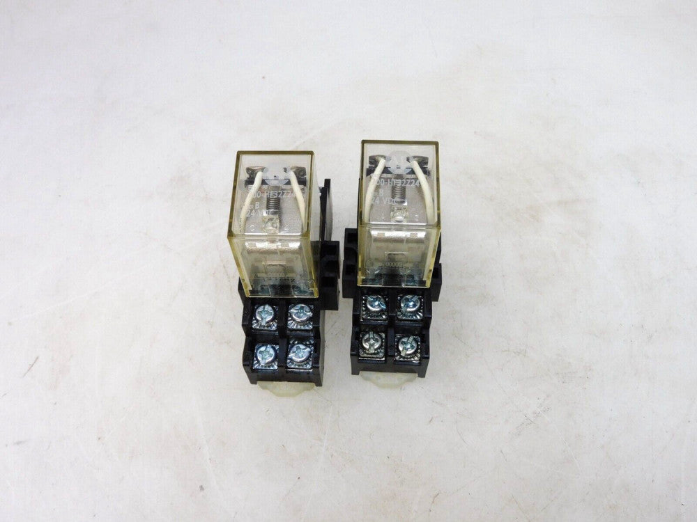 LOT OF 2 ALLEN-BRADLEY 700-HF32Z24 SER.B 24VDC RELAY W/ BASE 700-HN116 SER B 10A