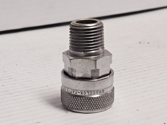 SWAGELOK S/S STAINLESS MALE QUICK CONNECT COUPLER FITTING QF8-B 1/2" NPT