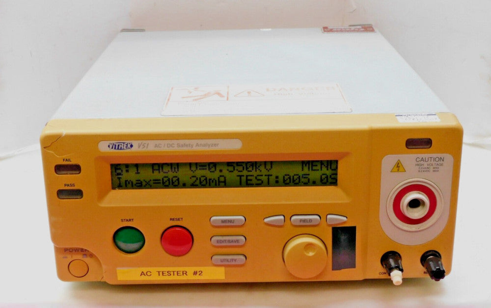 VITREK V51 AC/DC ELECTRICAL SAFETY ANALYZER DAMAGED CORNER