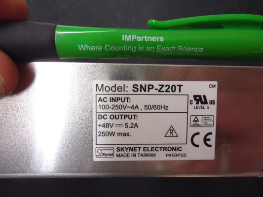 Skynet SNP-Z20T AC/DC Power Supply Single-OUT 48V 5.2A 200W. Brand New!