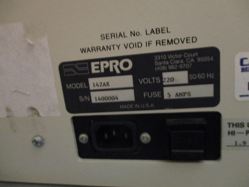 EPRO 142AX ADVANCED MEMORY TEST SYSTEM