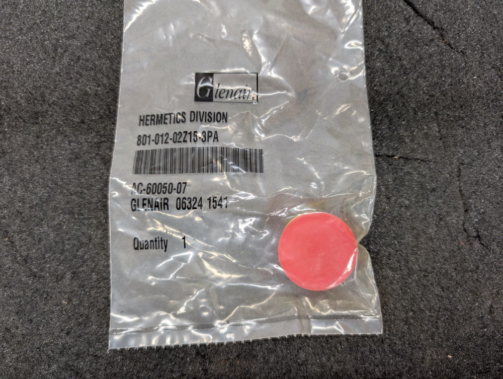 New, Glenair, 801-012-02Z15-3PA, Conn Circular PIN 3 POS Solder Cup ST Fl Mount