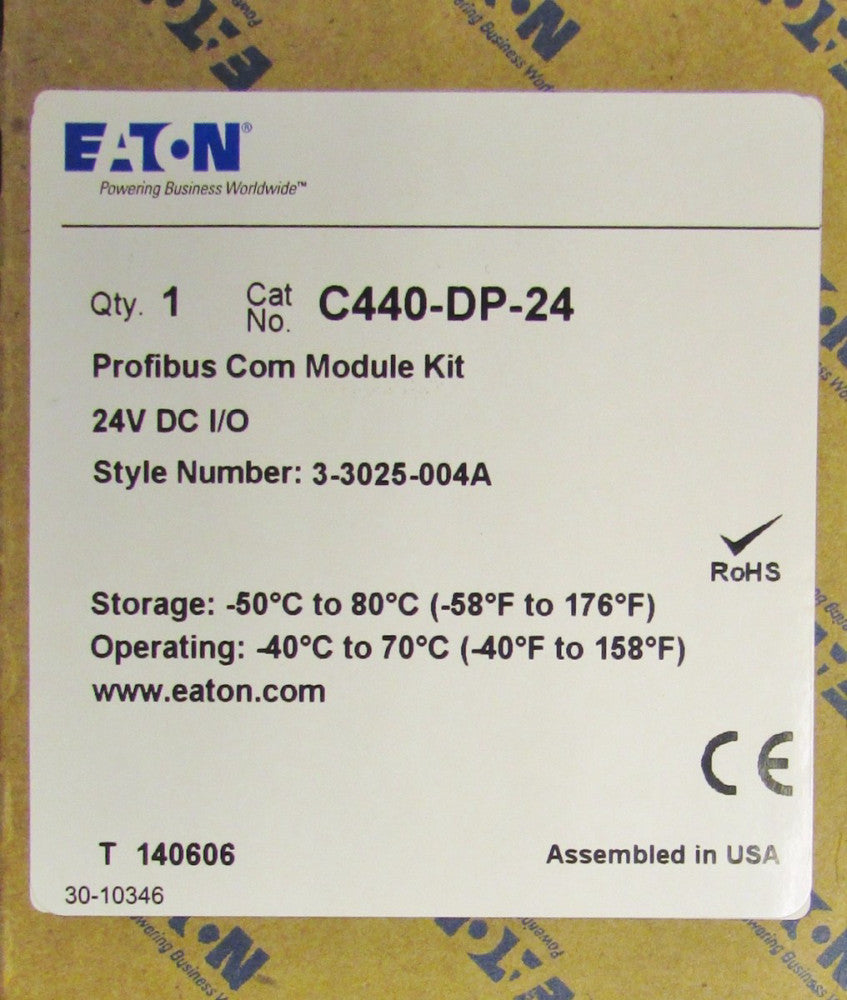 EATON CUTLER HAMMER C440 DP 24 Profibus Communication Module Kit 24V DC I/O