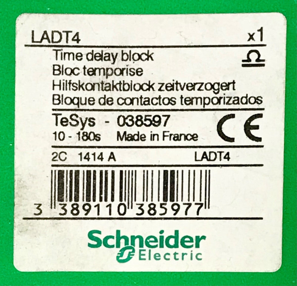 SCHNEIDER ELECTRIC LADT4 10-80 Second Time Delay Block Timer Tesys 038597