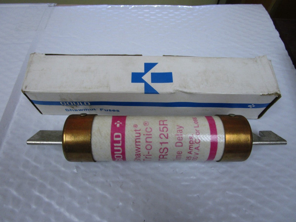 NEW GOULD SHAWMUT TRI-ONIC TIME DELAY FUSE TRS125R 125A AMP 600Vac