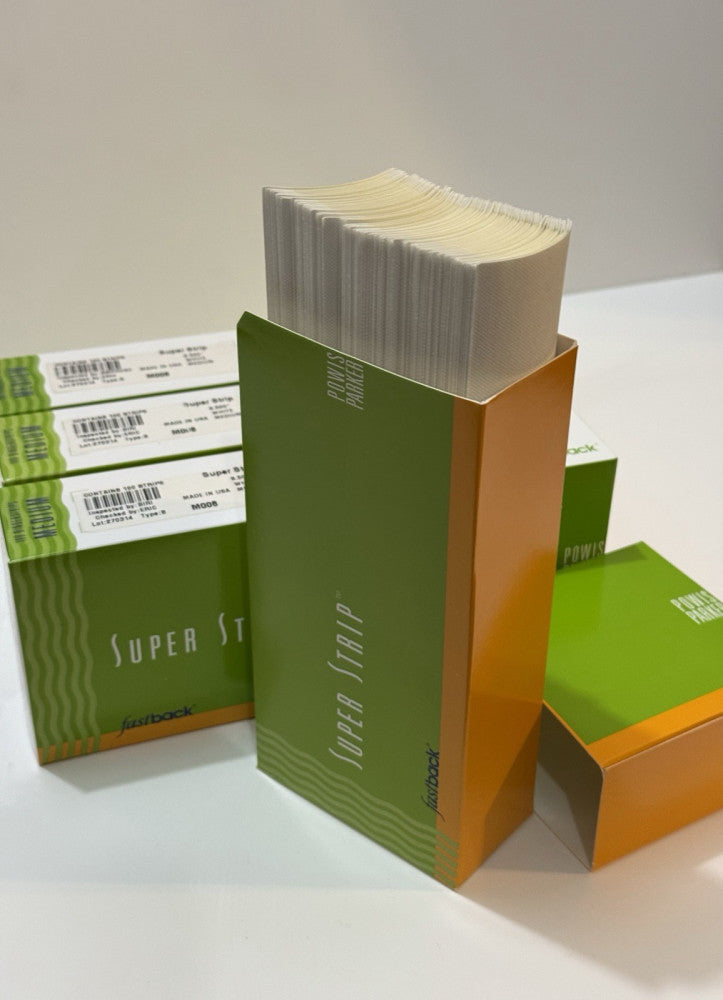 Lot of 4 - Powis Fastback 8.5" White Medium Super Strip M008 - 100 Per Box