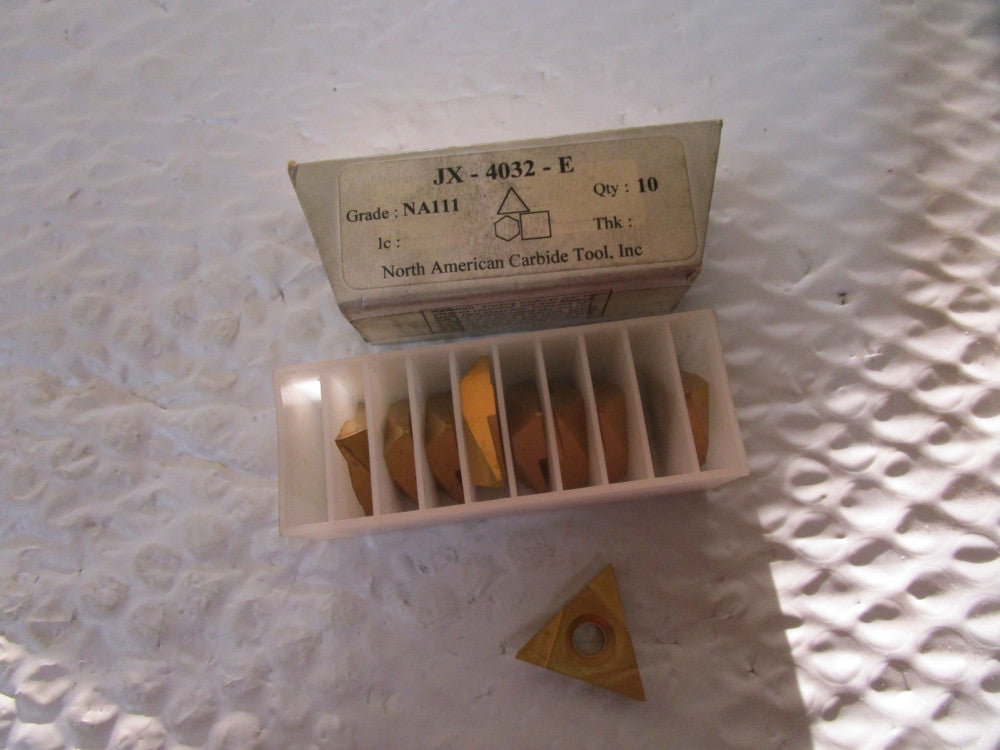 Lot Of 9  North American  NA111 Carbide Insert JX-4032-E
