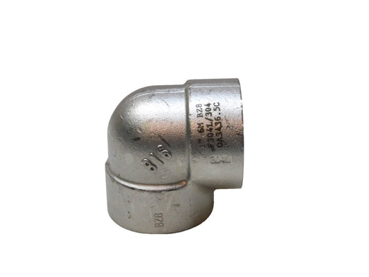 ASP Stainless 90° Elbow Fitting 1" Weld In Socket A182F F304L/304 B16 6M 6000lb