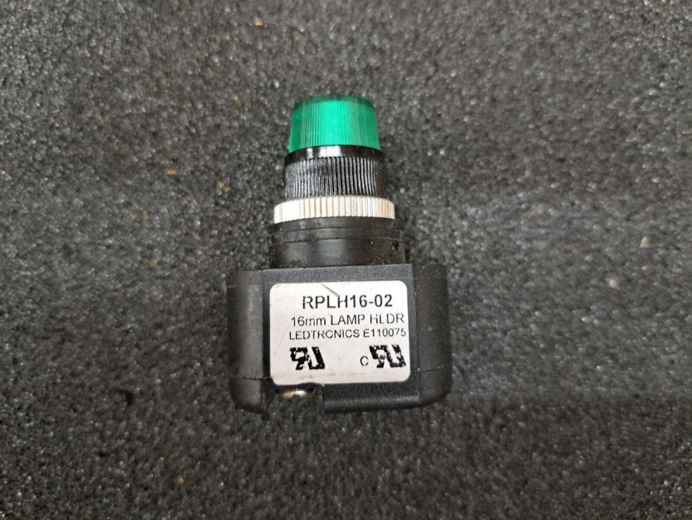 New, Ledtronics, RPLH16-02-04-02, LED Panel Mount, Green, Rear Mount, 16mm