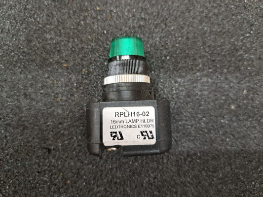 New, Ledtronics, RPLH16-02-04-02, LED Panel Mount, Green, Rear Mount, 16mm
