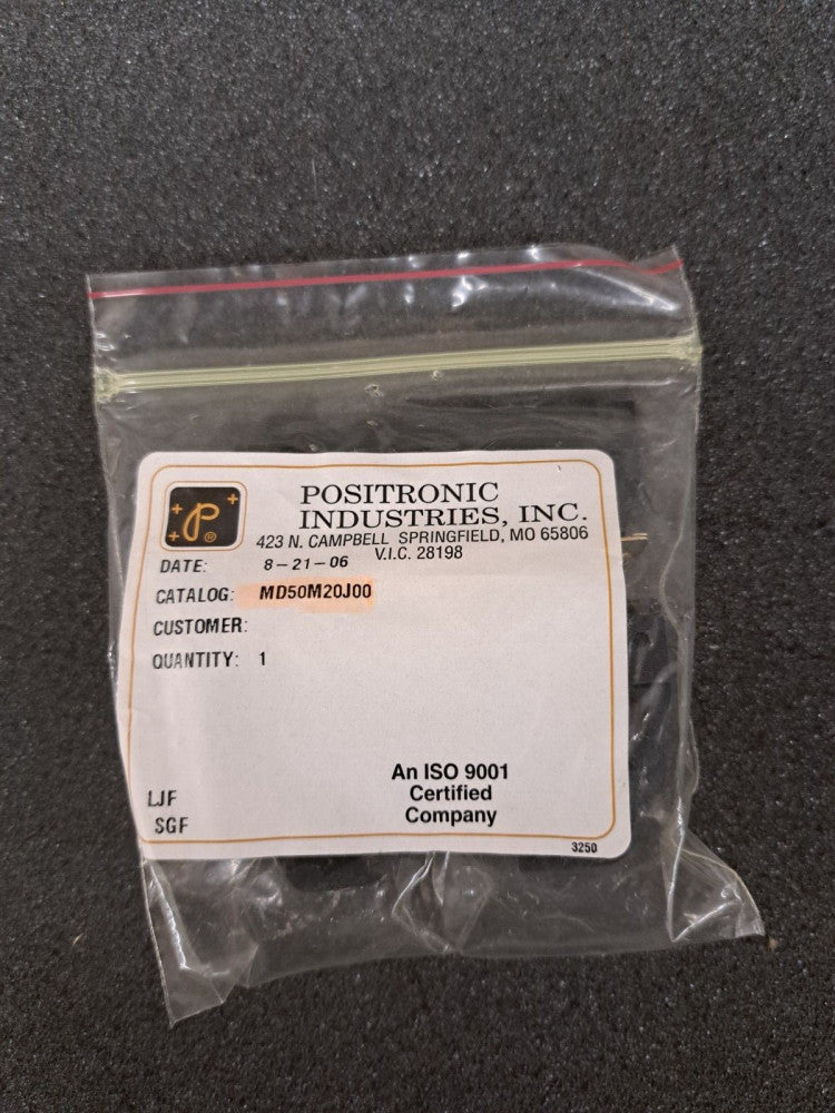 New, Positronic, MD50M20000, D-SUB MALE CONNECTOR 50P SOLDER CUP ZINC SHELL