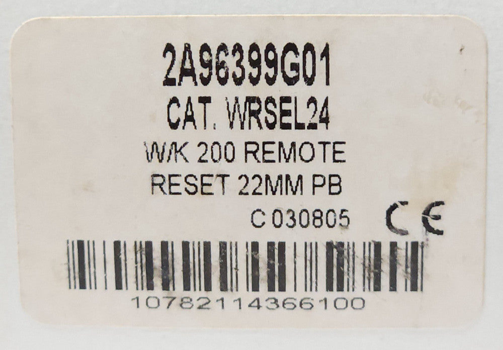 EATON CUTLER HAMMER WRSEL24 W200 K200 Advantage Remote Reset 2A96399G01