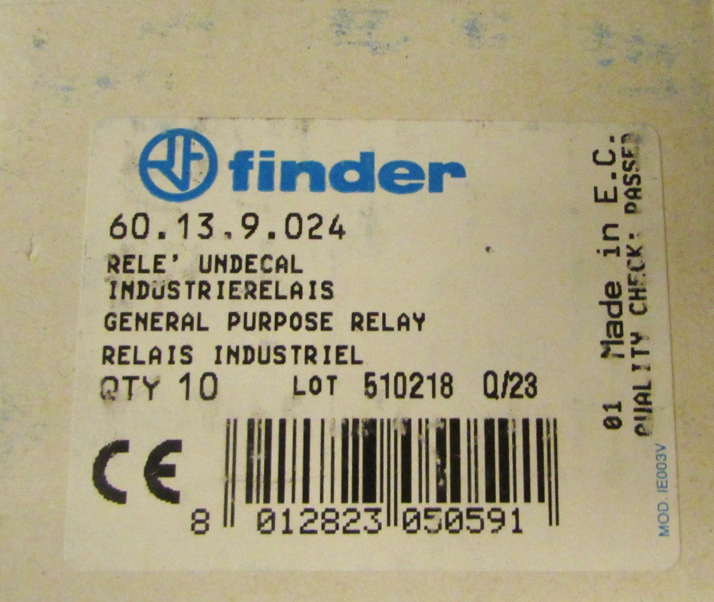 FINDER 60.13.9.024 General Purpose 10 Amp 24 VDC Relay 60 13 9 024 