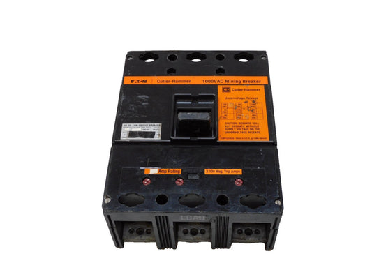 Eaton 84E1071 AB DE-ION 1000V Mining Breaker 600A 3p 2000-4000 Trip Amp