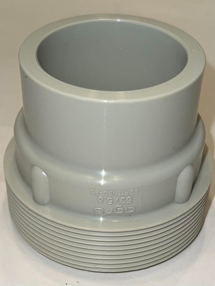 AGRU SDR11 ISO S5 PPR 63 X 5.8 12/1 Piping Half Union