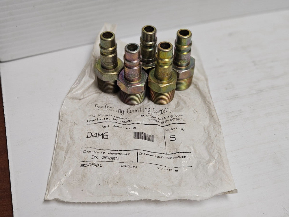 NEW LOT OF 5 PERFECTING QUICK CONNECT NIPPLE COUPLING D4M6 3/4"FNPT