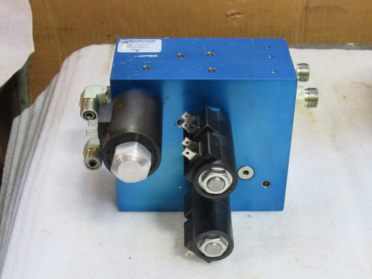 FLUID POWER SALES HYDRAULIC SOLENOID VALVE 1000183 211584EA REV C 24V COIL USED