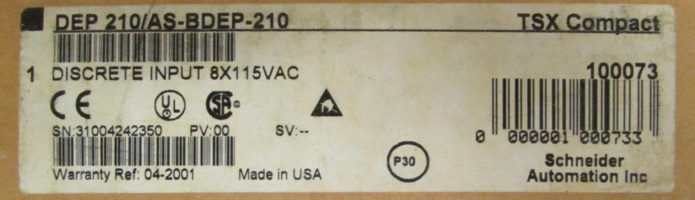 GROUPE SCHNEIDER MODICON DEP 210 AS BDEP TSX Discrete Input Module