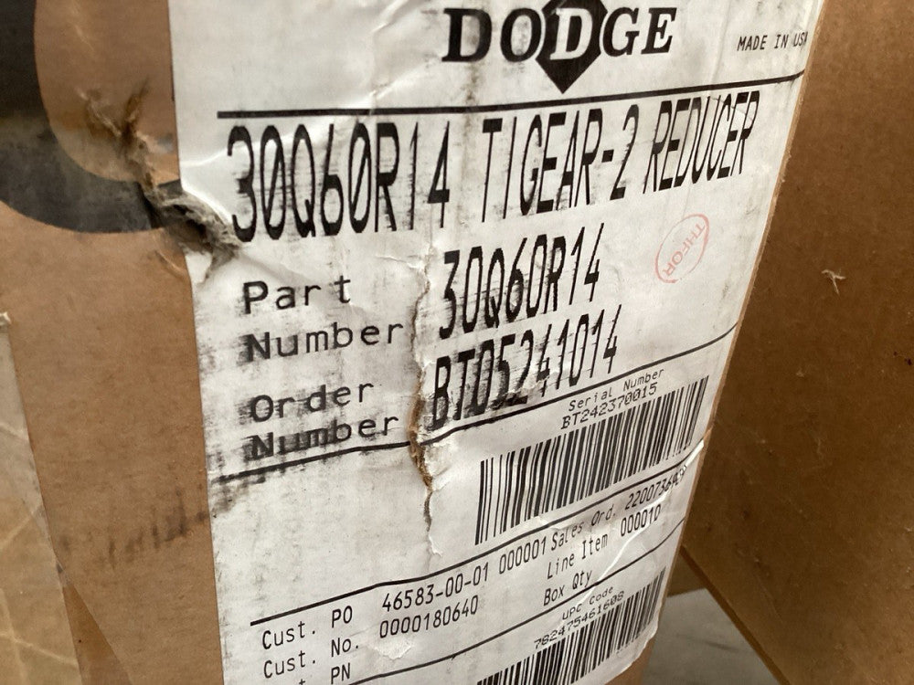 Dodge 30Q60R14 Tigear-2 Right Angle Worm Gear Speed Reducer