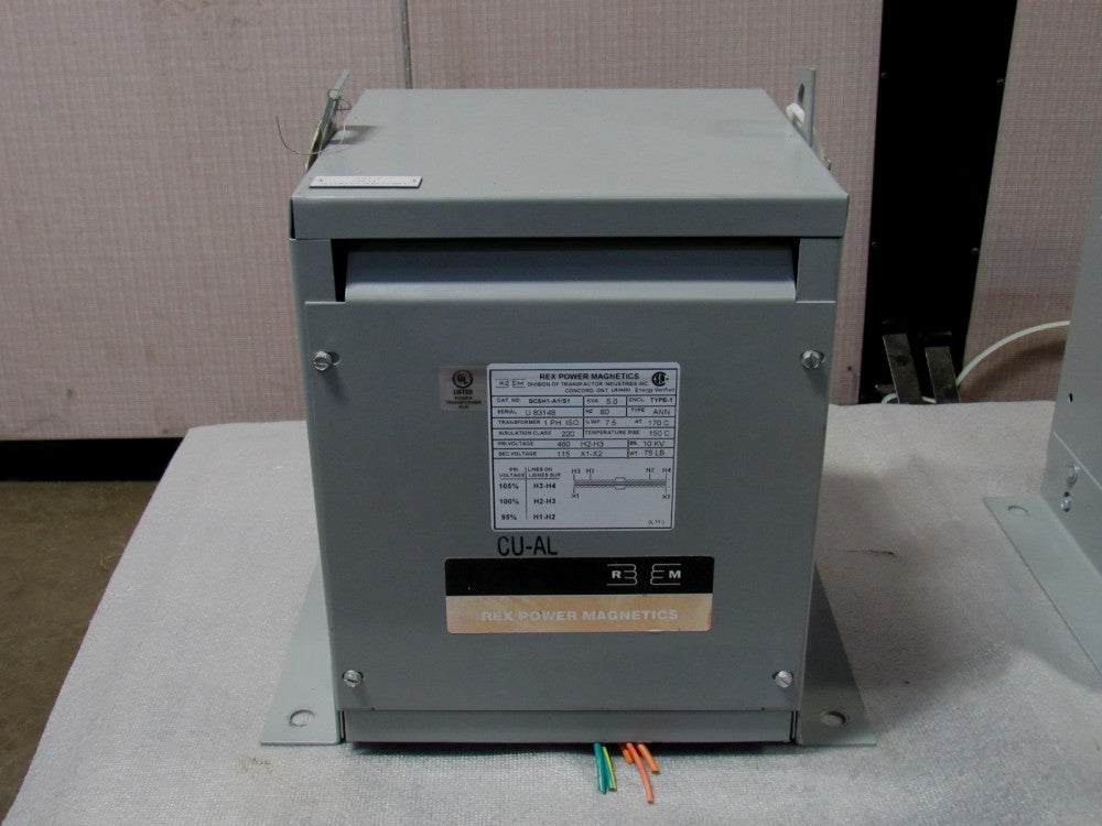 Rex Transformer SC5H1-A1/S1 1Ph 5 Kva 460V Pri 115V Sec - Used