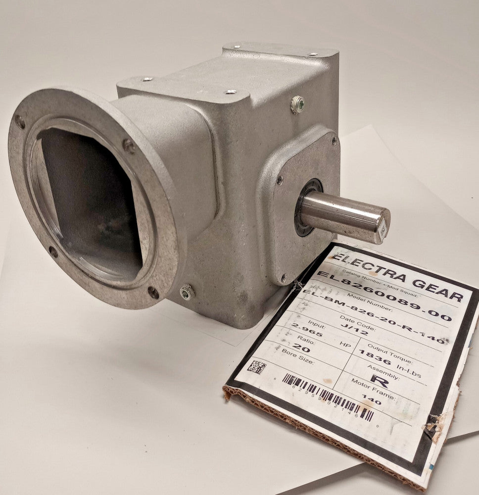 Grove Gear EL8260089.00 Used Electra Gear Reducer EL-BM826-20-R-140 Ratio 20:1