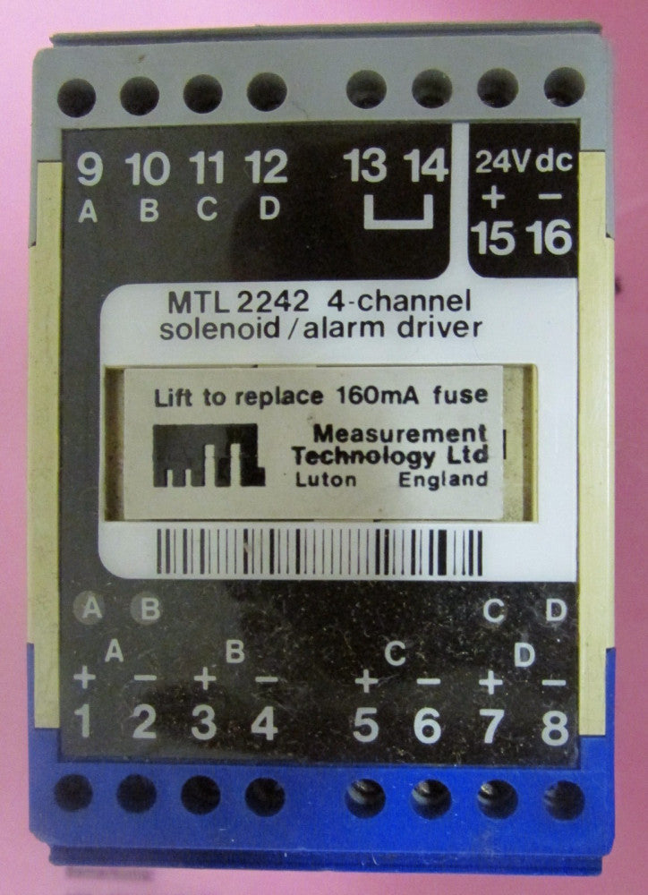 MEASUREMENT TECHNOLOGY MTL 2242 4 Channel Solenoid Alarm Driver 