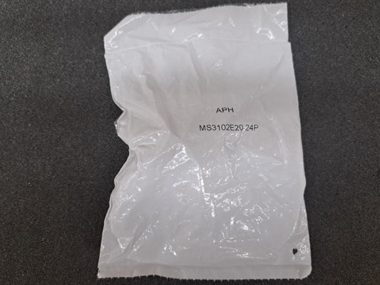 New, Amphenol, MS3102E20-24P, CONN RCPT MALE 4P SILV SLDR CUP