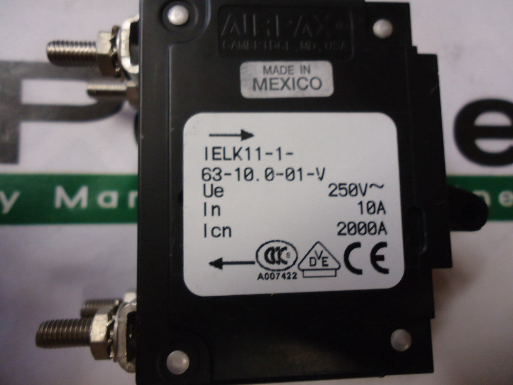 IELK11-1-63-10.0-01-V Airpax Crcuit Breaker Mgnetic Crcuit Prtectors Brand New!