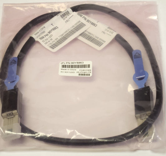 FOXCONN 90Y8863 IBM SAS 4X1M 8 Pairs 1 Meter Cable 28 AVG
