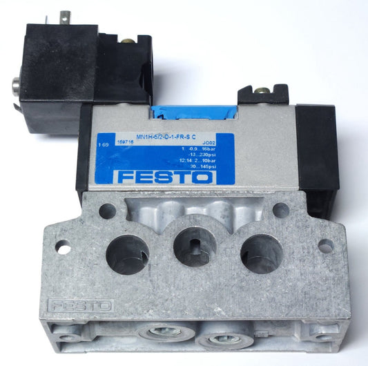 FESTO MN1H 5/2 D 1 FR S C 24 VDC Solenoid Control Valve Manifold Assembly 30-145