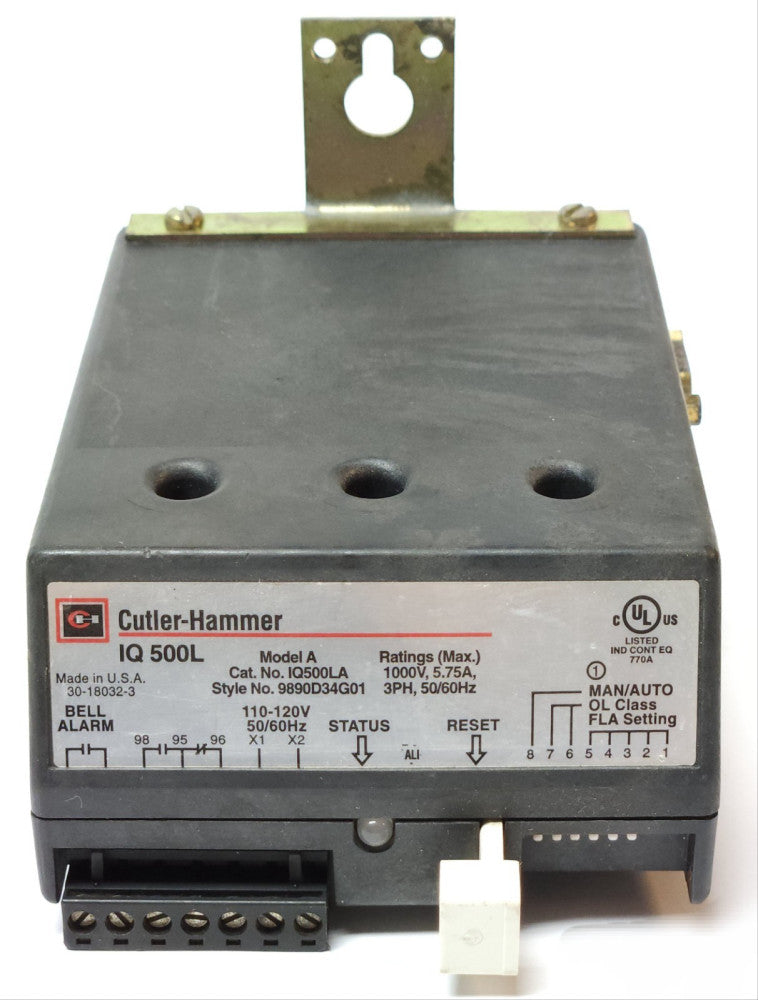 CUTLER HAMMER EATON IQ500LA 120 VAC IQ500 Modular Overload Relay 9890D34G01