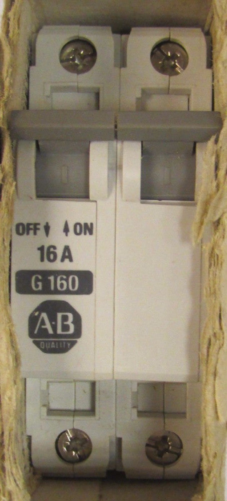 ALLEN BRADLEY G160 Circuit Breaker  2 Pole 16 Amp 1492 CB2G160