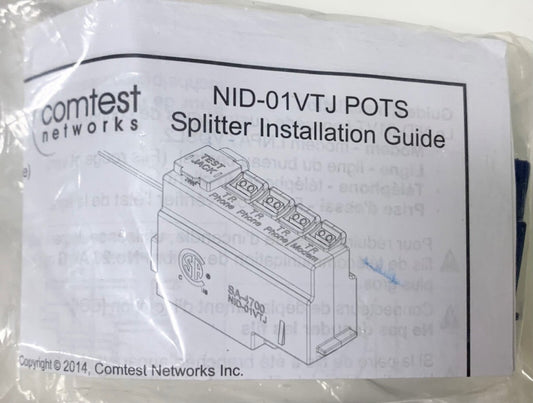 COMTEST Networks NID 01VTJ POTS VDSL2 & ADSL/2+ SPLITTER SA 4704 0001