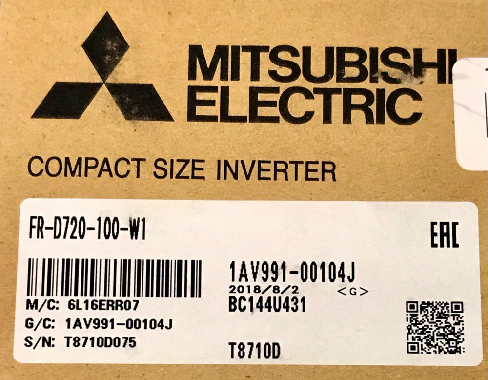MITSUBISHI FR D720 100 W1 3 Phase Drive Inverter 10-12.1 AMP 200-240 VAC 1A1991