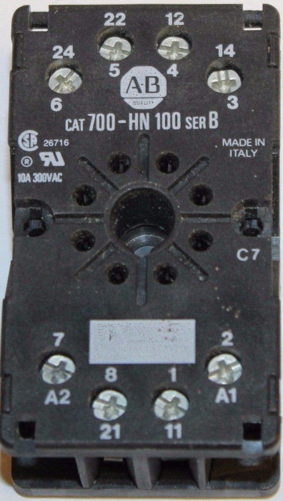 ALLEN BRADLEY Series B 8 Pin Relay Socket 700 HN100