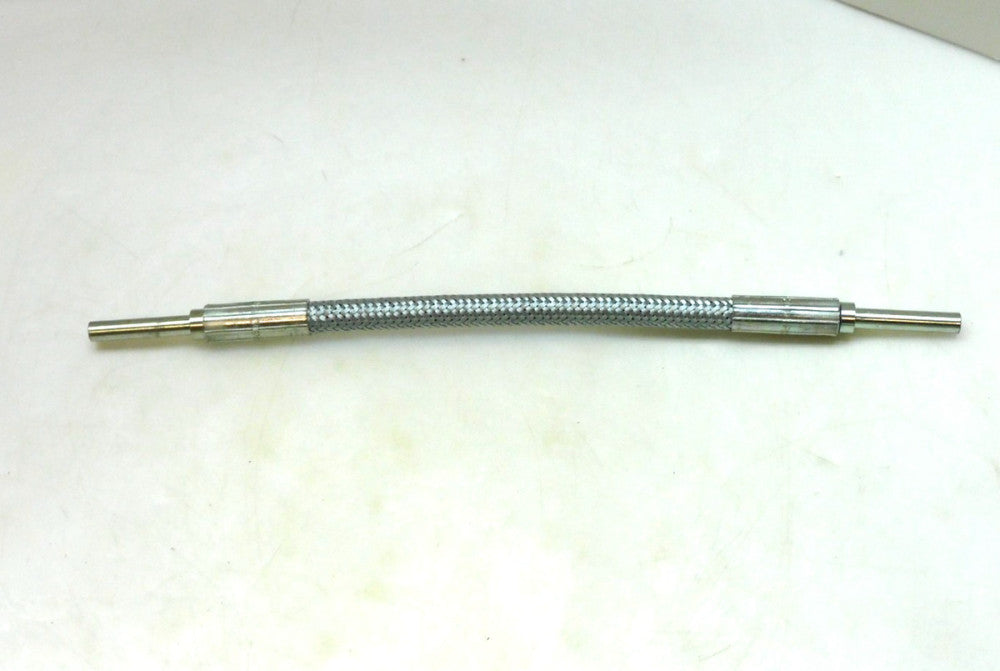 NO NAME STAINLESS STEEL METAL BRAIDED FLEXIBLE HOSE TUBE ADAPTER 1/4" OD X 10" L