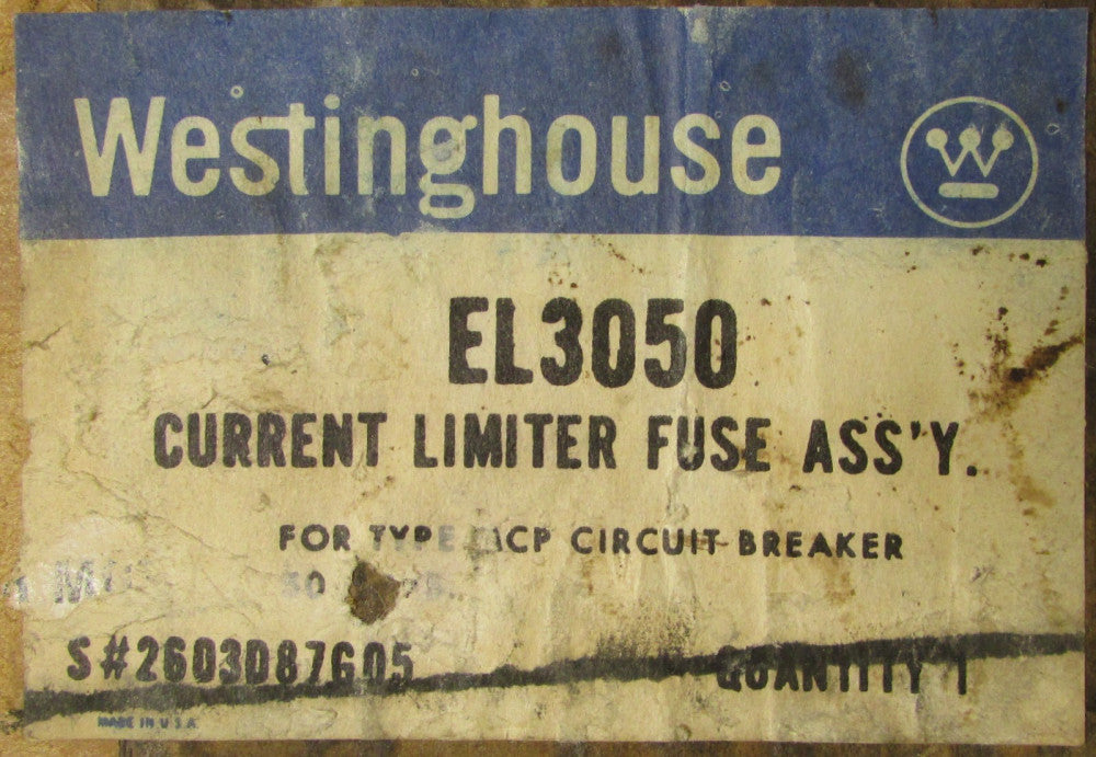 WESTINGHOUSE CUTLER HAMMER EL3050 Type MCP Current Limiter 50 Amp 2603D87G05 