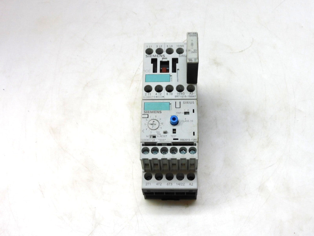SIEMENS 3RT1015-1BB41 STARTER 24VDC W/ 3RB2016-1SB0 3-12A & 3RT1916-1DG00