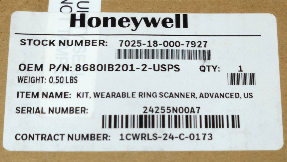 SEALED HONEYWELL 8680IB201 2 USPS Model 8680I Wearable RING BAR CODE SCANNER KIT